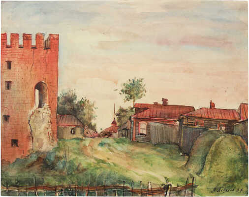 Лебедев Порфирий Маркович. У стен монастыря  